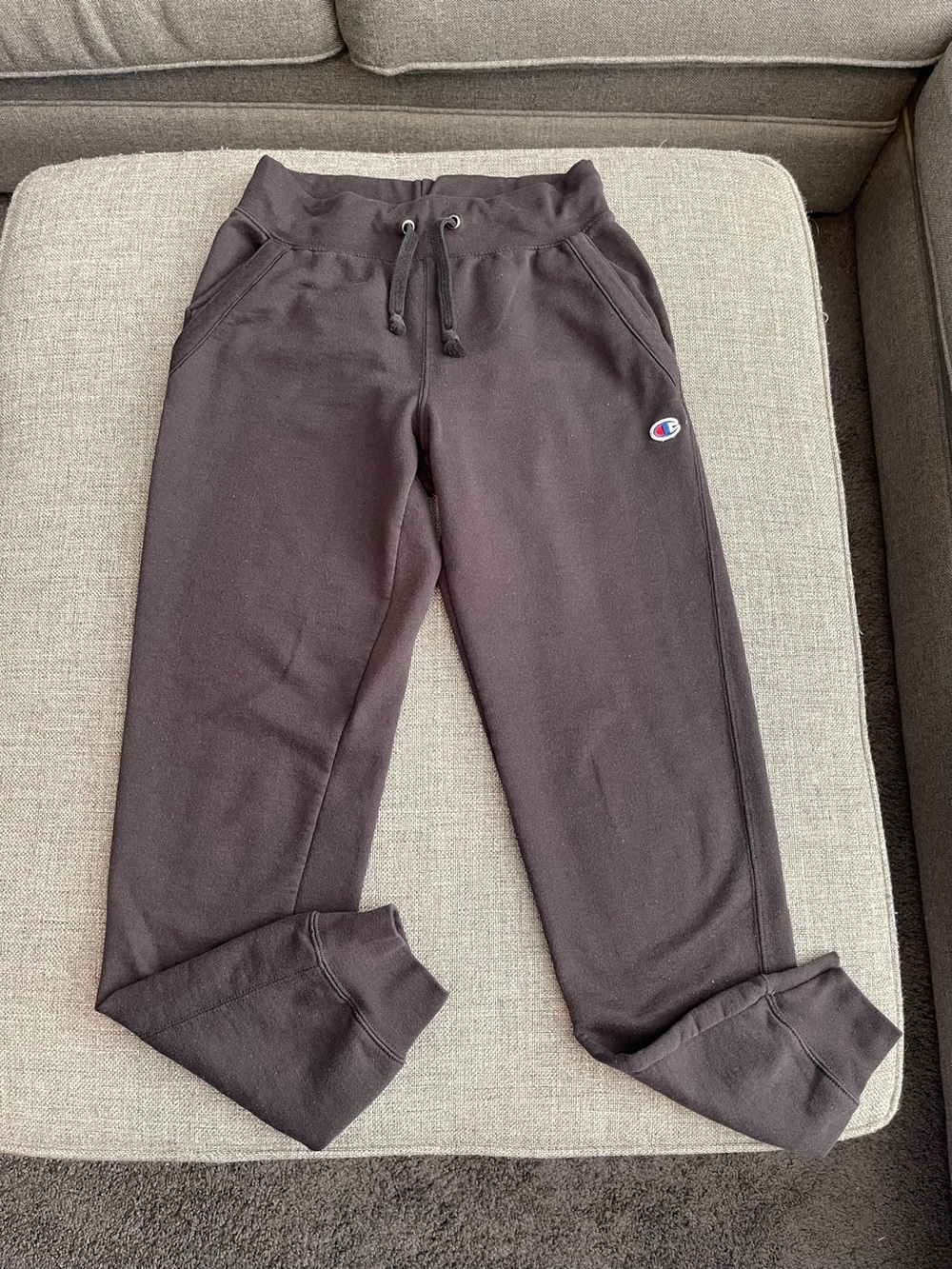 Champion Black Jogger Sweatpants with Logo